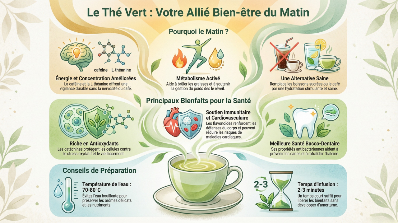 Bienfaits du Thé Vert le Matin